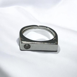 Anel Base Superior Reta c/ Brilhante Regulável