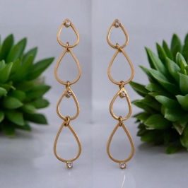 Brinco 3 Gotas Brilhantes