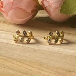 Brinco Argola Click Folhas Color Peq.