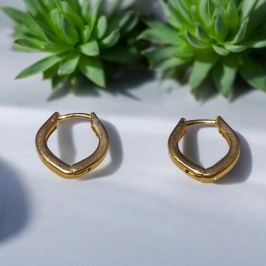 Brinco Argola Click Gota Sextavada