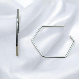 Brinco Argola Hexagonal