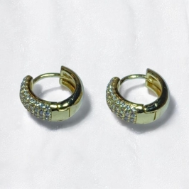 Brinco Argolinha com Brilhantes