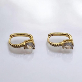 Brinco Argolinha Gota Brilhante