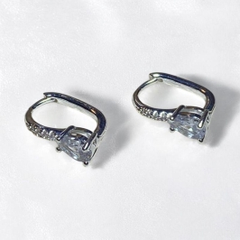 Brinco Argolinha Gota Brilhante