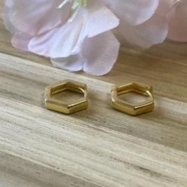 Brinco Argolinha Sextavada