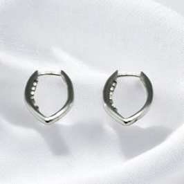 Brinco Articulado Cravejado Interno Prata