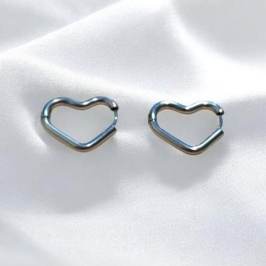 Brinco Coração Aço Inox
