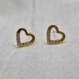 Brinco Coração Brilhantes