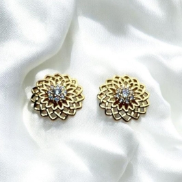 Brinco Flor Zirconias