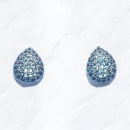 Brinco Gotas Cravejada Prata