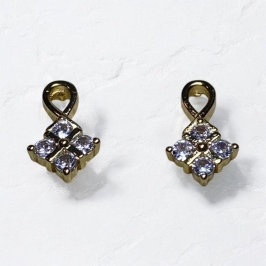 Brinco Losango Brilhantes