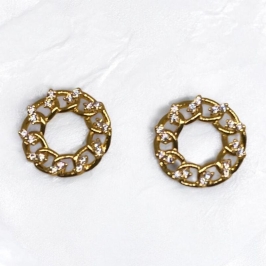 Brinco Redondo Elos c/ Brilhantes