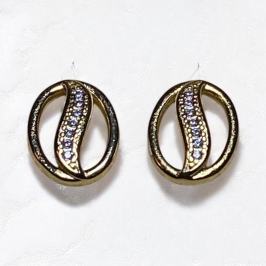 Brinco Redondo Faixa Brilhante