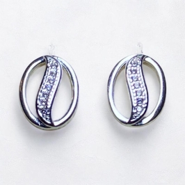 Brinco Redondo Faixa Brilhante