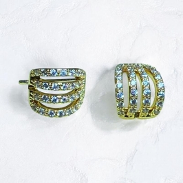 Brinco Tipo Garra com Brilhantes