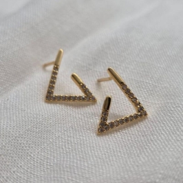 Brinco Triangulo Brilhante