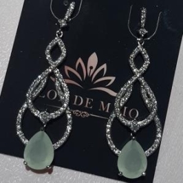 Brinco Zirconias Pedra Fosca