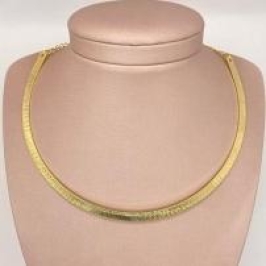 Chocker Ouro Escovado Maciço