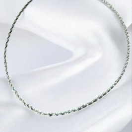 Colar Trançado Fino Aço Inox