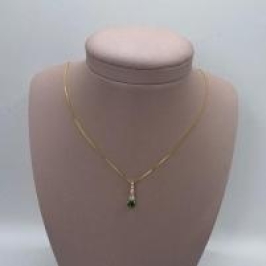 Corrente Pingente Gota Verde