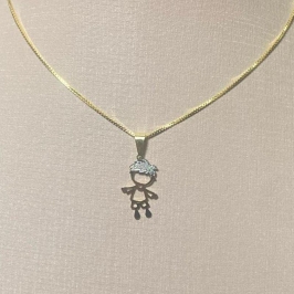 Corrente Pingente Menino Fino
