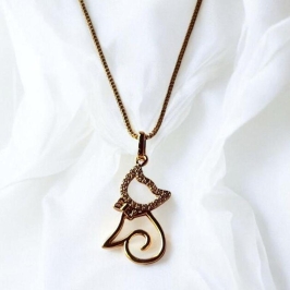 Corrente Veneziana c/ Pingente Gatinho