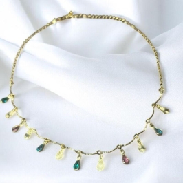 Gargantilha Com Gotas Coloridas