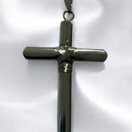 Pingente Crucifixo Largo Aço Inox