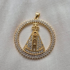 Pingente Nossa Senhora Cravejada