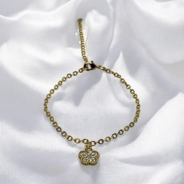 Pulseira c/ Pingente Flor Brilhante
