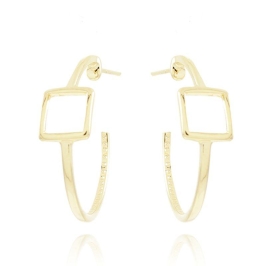 Brinco Argola c/ Quadrado