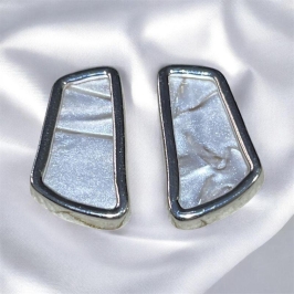 Brinco Geometrico Acrilico Marmorizado