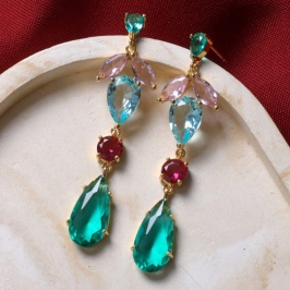 Brinco Pedra Coloridas