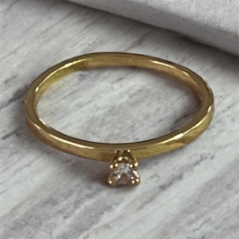 Anel Brilhante Solitário