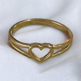 Anel Coração Vazado