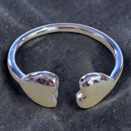 Anel Regulável 2 Corações