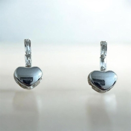 Brinco 2 Baguetes + Coração Liso