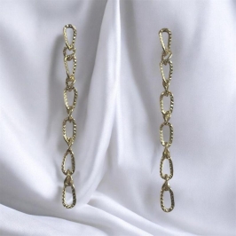 Brinco Malha Elo 1x1 c/ Detalhes Pontilhados