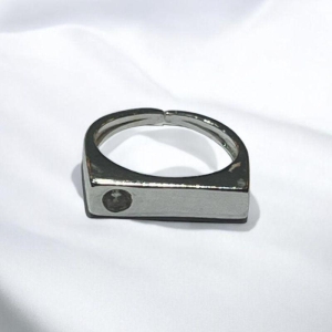 Anel Base Superior Reta c/ Brilhante Regulável