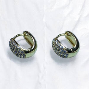 Brinco Argolinha com Brilhantes