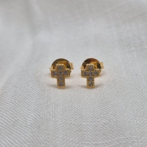 Brinco Cruz Brilhantes