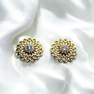 Brinco Flor Zirconias