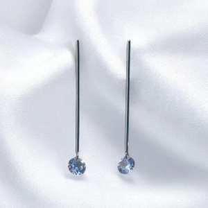 Brinco Palito c/ Brilhante Aço Inox