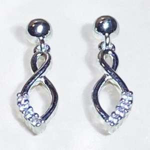 Brinco Pendente Infinito Trabalhado