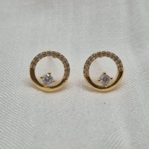 Brinco Redondo Brilhante Central