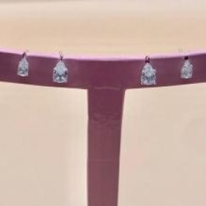 Brincos Dupla Brilhantes Prata