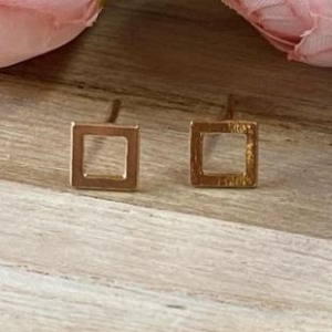 Brincos Quadrado Chapa Pequeno