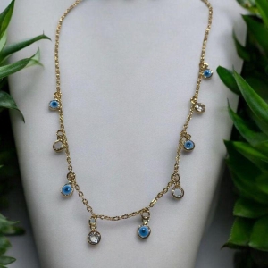 Chocker Olho Grego e Pedras de Vidro