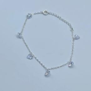 Pulseira Corações Cristais Pta