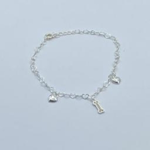 Pulseira Corações Osso Pet